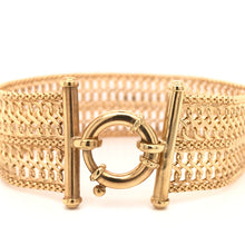 ITALIAN MADE 14K YELLOW GOLD WOVEN LINK BRACELET