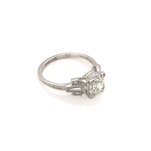 1.0 CARAT ART DECO DIAMOND PLATINUM RING