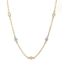 1.50 CARAT WHITE AND YELLOW DIAMOND NECKLACE