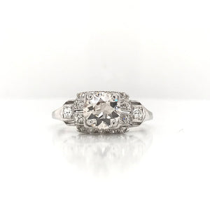 ART DECO 1.10 CARAT DIAMOND PLATINUM RING