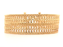 ITALIAN MADE 14K YELLOW GOLD WOVEN LINK BRACELET