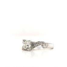 0.74 CARAT MID CENTURY DIAMOND PLATINUM RING