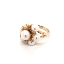 MID CENTURY PEARL CLUSTER RING