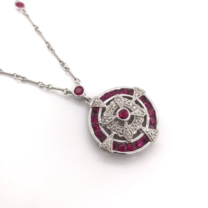 CONTEMPORARY RUBY AND DIAMOND NECKLACE
