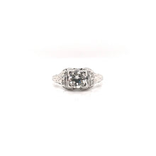 EDWARDIAN 0.74 CARAT DIAMOND AND PLATINUM FILIGREE RING