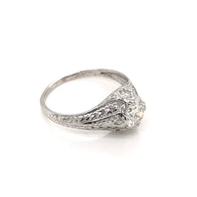 EDWARDIAN 0.71 CARAT DIAMOND AND PLATINUM SOLITAIRE RING