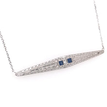 ART DECO DIAMOND AND SAPPHIRE NECKLACE