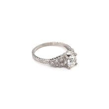 MID CENTURY 1.12 CARAT DIAMOND AND PLATINUM RING