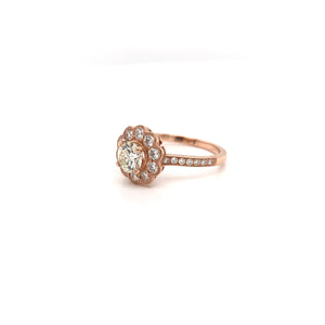 1.34 CTW ANTIQUE INSPIRED ROSE GOLD DIAMOND RING