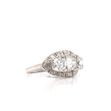 MID CENTURY 2.05 CARAT DTW DIAMOND AND PLATINUM RING