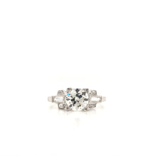 1.0 CARAT ART DECO DIAMOND PLATINUM RING