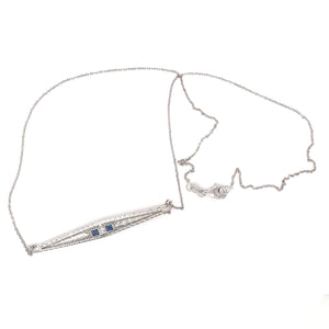 ART DECO DIAMOND AND SAPPHIRE NECKLACE