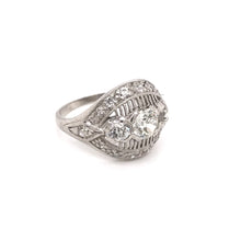 MID CENTURY 1.25 DTW DIAMOND AND PLATINUM RING
