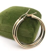 14K YELLOW GOLD 3MM HOOP EARRINGS