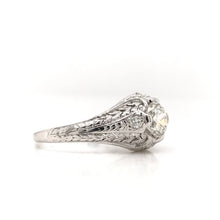 EDWARDIAN 0.71 CARAT DIAMOND AND PLATINUM SOLITAIRE RING