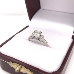 ART DECO 0.75 CARAT DIAMOND PLATINUM RING