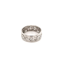 ANTIQUE PLATINUM AND DIAMOND FILIGREE INFINITY BAND