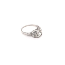 EDWARDIAN 0.74 CARAT DIAMOND AND PLATINUM FILIGREE RING