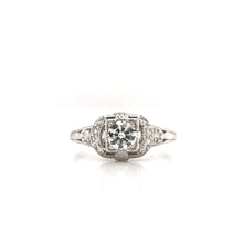 ANTIQUE 0.35 CARAT PLATINUM DIAMOND RING