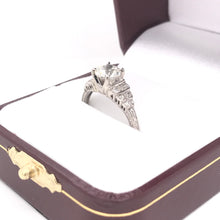 MID CENTURY 1.12 CARAT DIAMOND AND PLATINUM RING