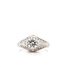 EDWARDIAN 0.71 CARAT DIAMOND AND PLATINUM SOLITAIRE RING