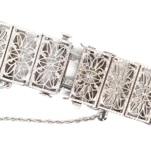 0.50 DTW DIAMOND AND SAPPHIRE GRAND FILIGREE BRACELET