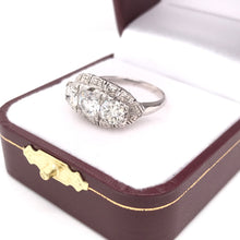 MID CENTURY 2.05 CARAT DTW DIAMOND AND PLATINUM RING