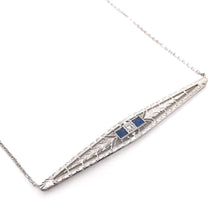 ART DECO DIAMOND AND SAPPHIRE NECKLACE