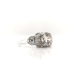 ART DECO 1.10 CARAT DIAMOND PLATINUM RING