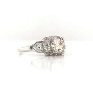 ART DECO 1.10 CARAT DIAMOND PLATINUM RING