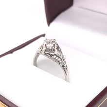 ANTIQUE 0.55 CARAT DIAMOND PLATINUM FILIGREE RING