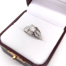 ART DECO 0.97 CARAT DIAMOND PLATINUM RING