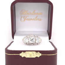 MID CENTURY 2.05 CARAT DTW DIAMOND AND PLATINUM RING