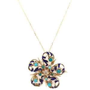 VINTAGE ENAMEL BROOCH