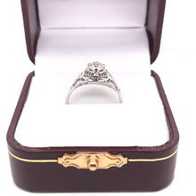 ANTIQUE 0.55 CARAT DIAMOND PLATINUM FILIGREE RING