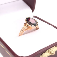 VICTORIAN ROSE GOLD AND GARNET RING