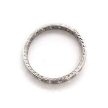 "1923" ANTIQUE DIAMOND INFINITY STYLE PLATINUM BAND