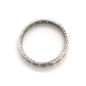 "1923" ANTIQUE DIAMOND INFINITY STYLE PLATINUM BAND