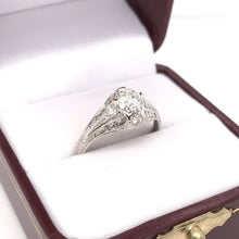 EDWARDIAN 0.71 CARAT DIAMOND AND PLATINUM SOLITAIRE RING