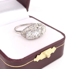 MID CENTURY 2.05 CARAT DTW DIAMOND AND PLATINUM RING