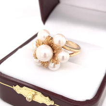 MID CENTURY PEARL CLUSTER RING