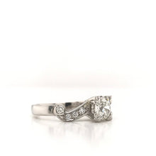0.74 CARAT MID CENTURY DIAMOND PLATINUM RING