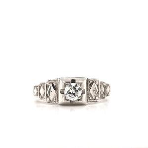 MID CENTURY HARLEQUIN DIAMOND RING
