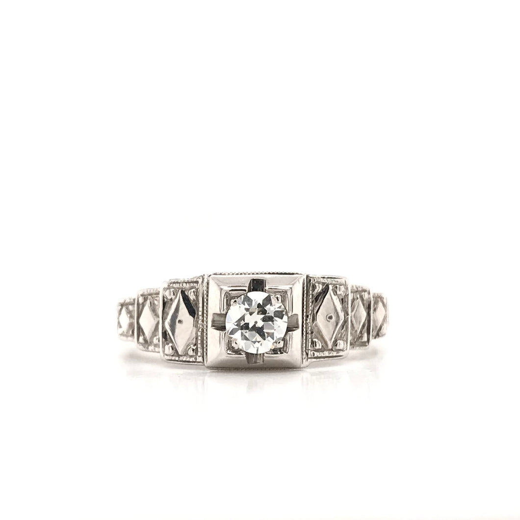 MID CENTURY HARLEQUIN DIAMOND RING
