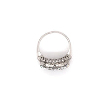 MID CENTURY 2.05 CARAT DTW DIAMOND AND PLATINUM RING