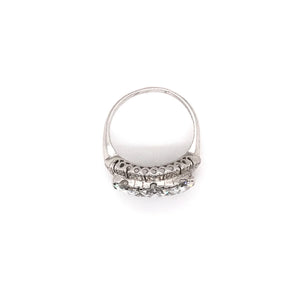 MID CENTURY 2.05 CARAT DTW DIAMOND AND PLATINUM RING
