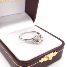 ANTIQUE 0.35 CARAT PLATINUM DIAMOND RING
