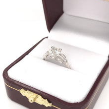 1.0 CARAT ART DECO DIAMOND PLATINUM RING