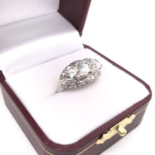MID CENTURY 2.05 CARAT DTW DIAMOND AND PLATINUM RING