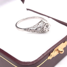 ANTIQUE 0.55 CARAT DIAMOND PLATINUM FILIGREE RING